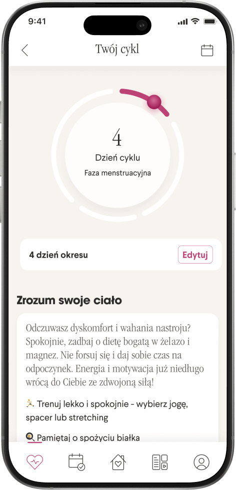 Tracker cyklu miesiączkowego